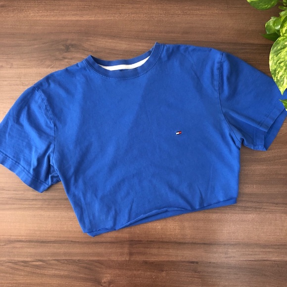 *SOLD* Tommy Hilfiger Blue Crop Top - Picture 2 of 7